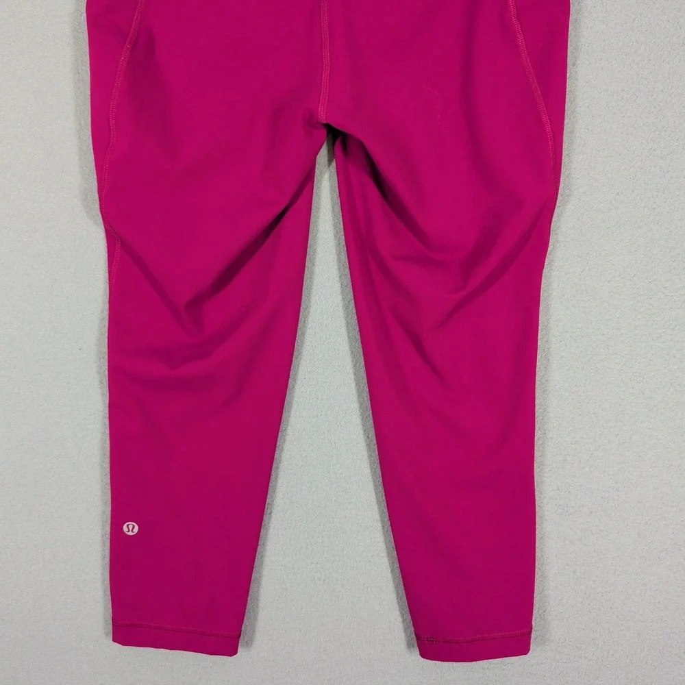 Lululemon Leggings Women 8‎ Pink Speed Up Crop Yoga Running Athletic Activewear